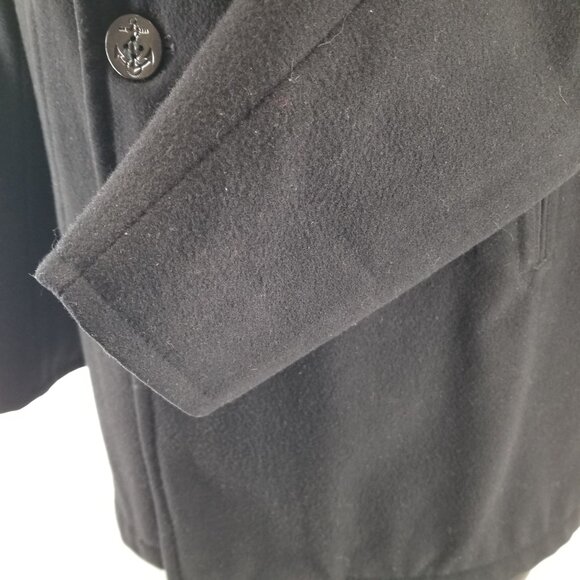 Naval Overcoat COLLECTION US NAVY Enlisted Pea Coat Jacket Black Size 40R - Picture 8 of 9